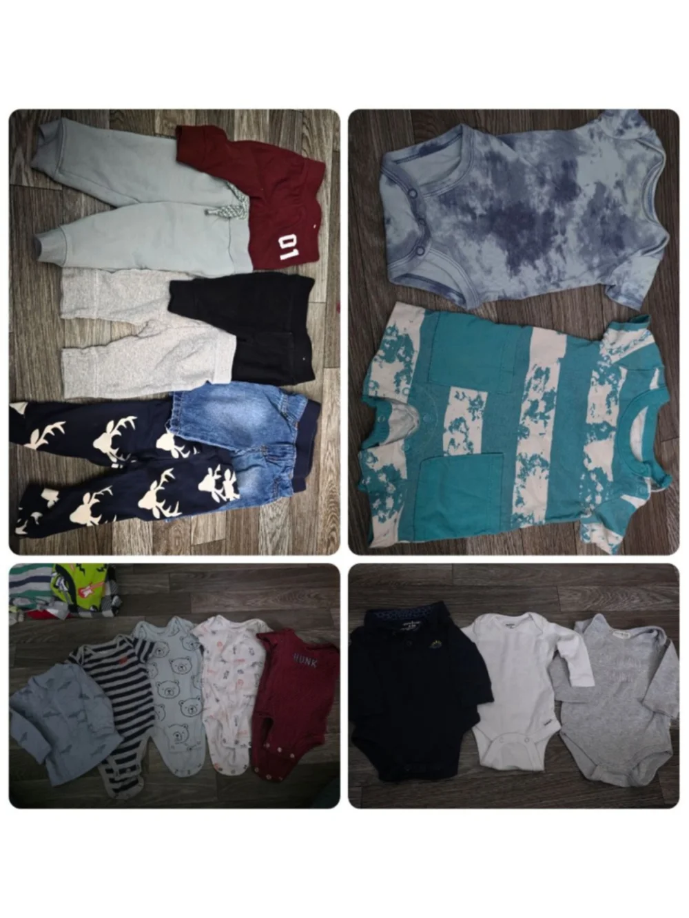 Baby boys bundle bodysuits pants 0-3‎ Months